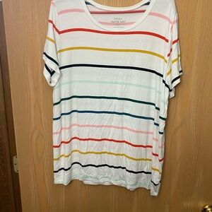 Torrid Women's Short Sleeve Striped Tee - Multicolor